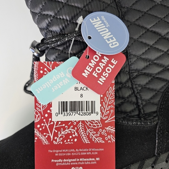 Muk Luks Womens Flexi Bridgehampton Pull-on Boot Black | Outdoor Cozy Spring - Picture 11 of 13